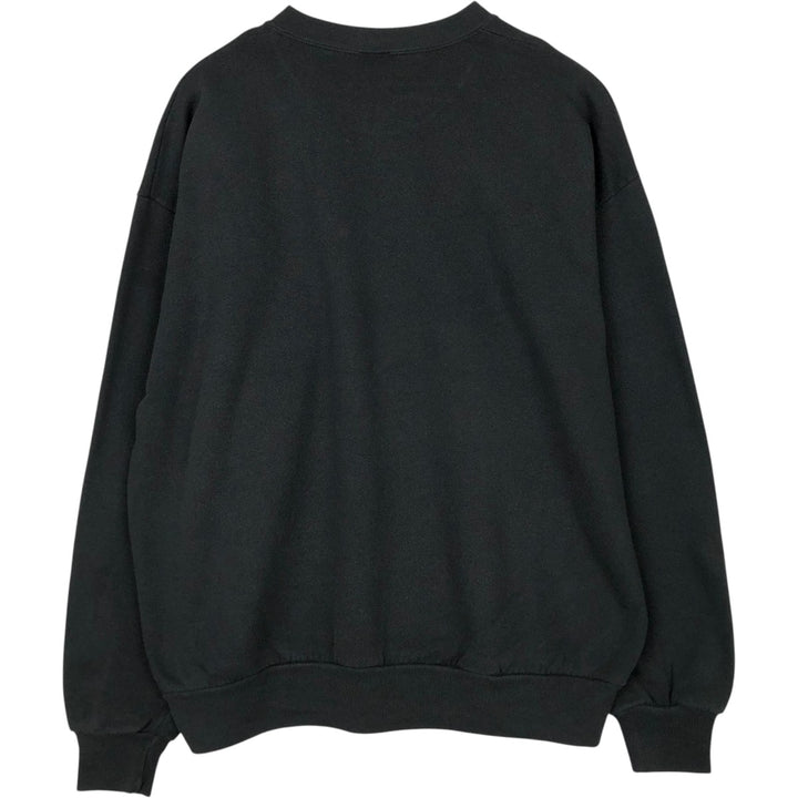90'S Jerzees Plain Blank Sweatshirt Trainer Made in USA Men's XL Vintage cotton black type Vintage Second Hand