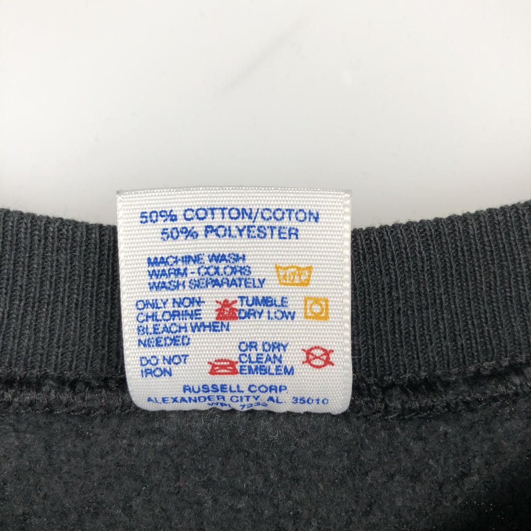 90'S Jerzees Plain Blank Sweatshirt Trainer Made in USA Men's XL Vintage cotton black type Vintage Second Hand