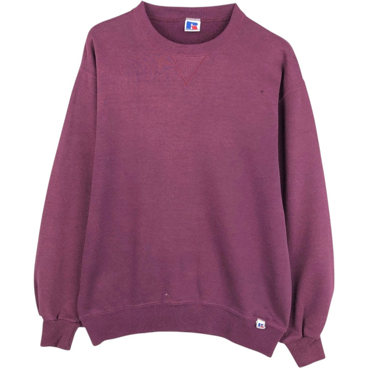 90'S Russell plain blank sweatshirt, sweatshirt, made in USA, men's size M, vintage cotton purple type Vintage Second Hand