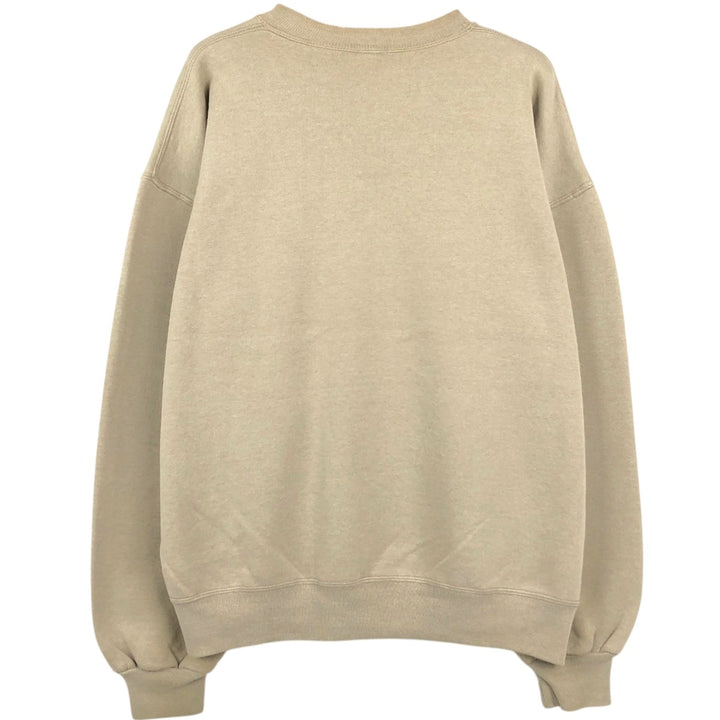 90'S Russell plain blank sweatshirt, sweatshirt, made in USA, men's XL size, vintage cotton Beige type Vintage Second Hand