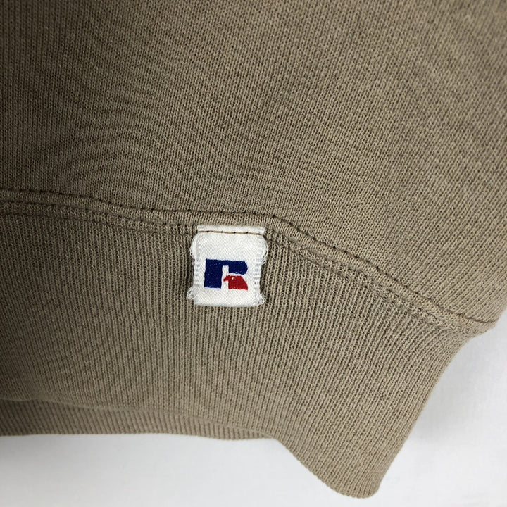 90'S Russell plain blank sweatshirt, sweatshirt, made in USA, men's XL size, vintage cotton Beige type Vintage Second Hand
