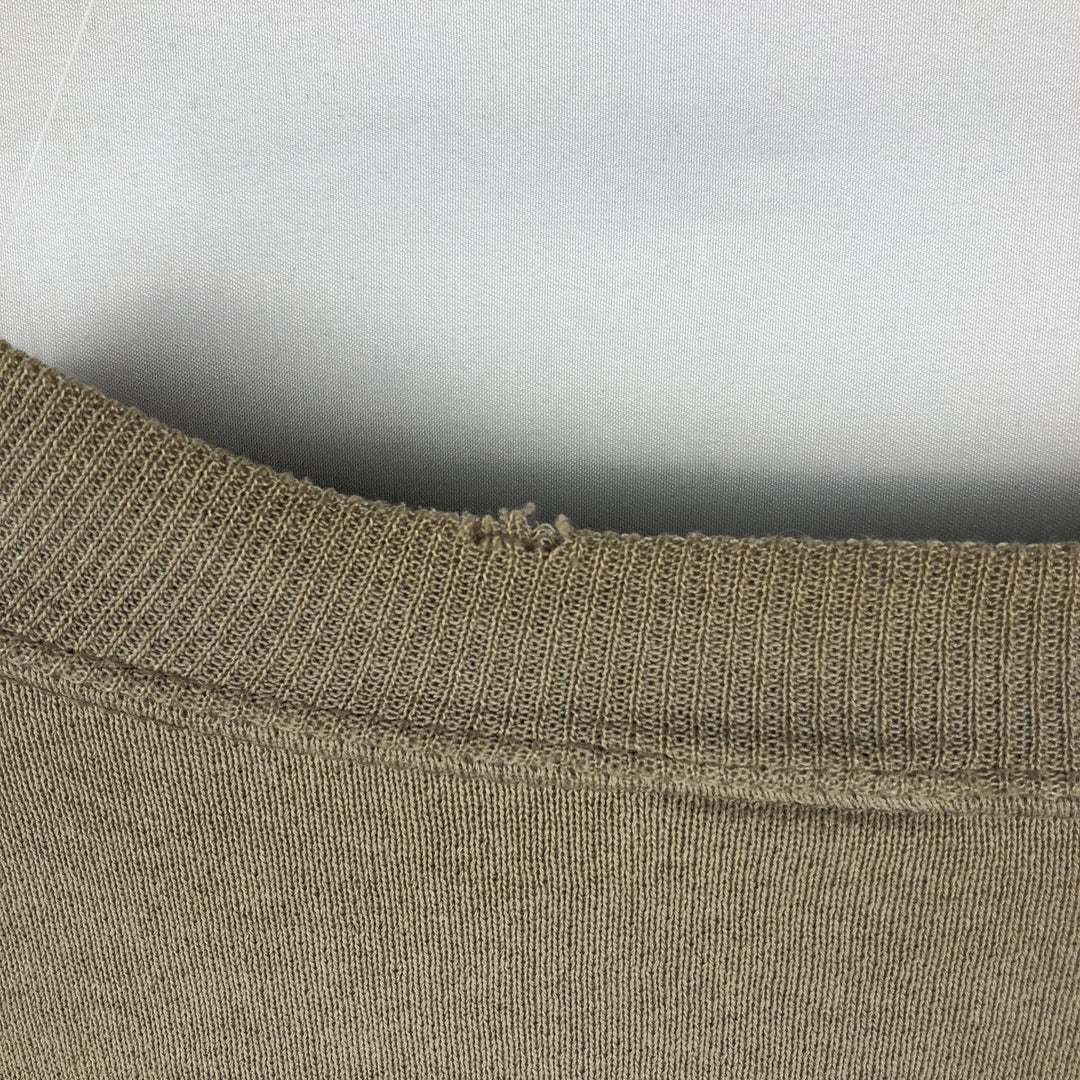 90'S Russell plain blank sweatshirt, sweatshirt, made in USA, men's XL size, vintage cotton Beige type Vintage Second Hand