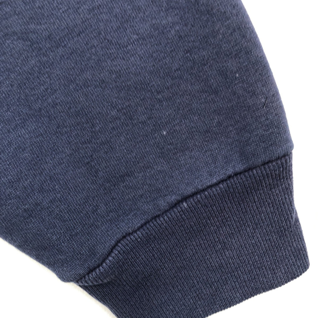 90'S Russell plain blank sweatshirt, sweatshirt, men's XL size, vintage cotton Navy blue Vintage Second Hand