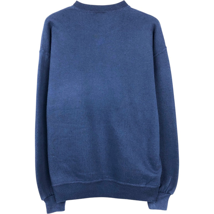 90'S Russell plain blank sweatshirt, sweatshirt, made in USA, men's size L, vintage cotton navy blue type Vintage Second Hand