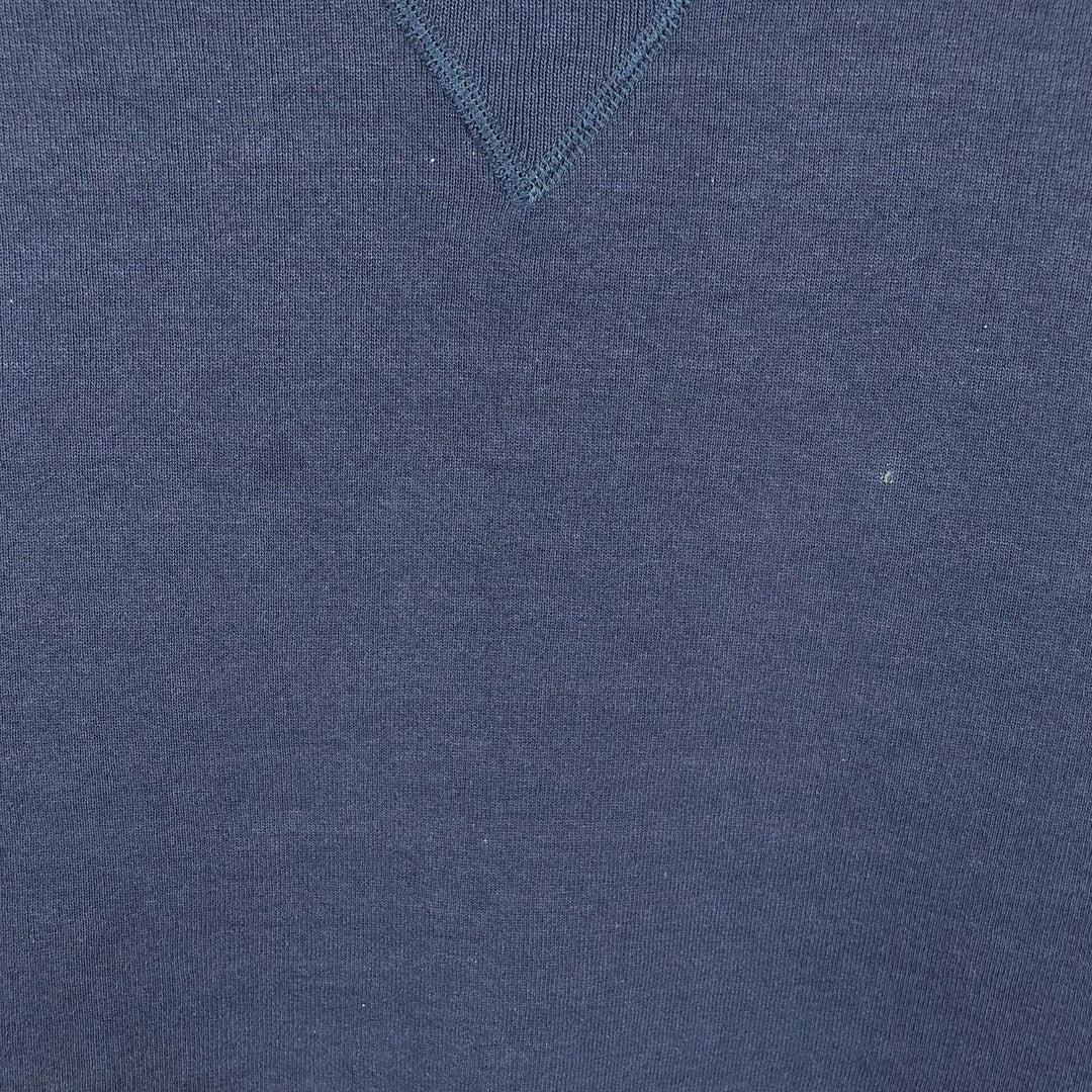 90'S Russell plain blank sweatshirt, sweatshirt, made in USA, men's XL size, vintage cotton navy blue type Vintage Second Hand
