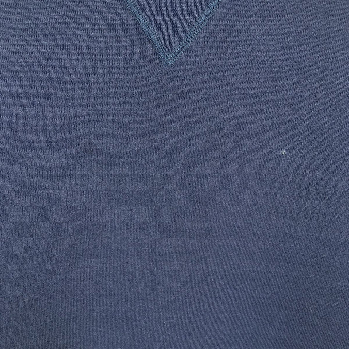 90'S Russell plain blank sweatshirt, sweatshirt, made in USA, men's XL size, vintage cotton navy blue type Vintage Second Hand