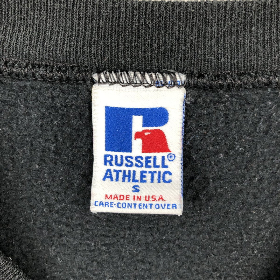 90'S Russell Plain Blank Sweatshirt, Made in USA, Men's Size S (Equivalent), Vintage cotton black type Vintage Second Hand