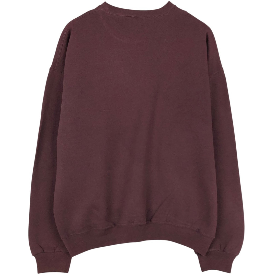 90'S Russell plain blank sweatshirt, sweatshirt, men's XXL size, vintage cotton red type reddish brown Vintage Second Hand