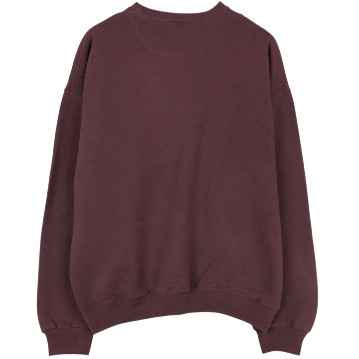 90'S Russell plain blank sweatshirt, sweatshirt, men's XXL size, vintage cotton red type reddish brown Vintage Second Hand