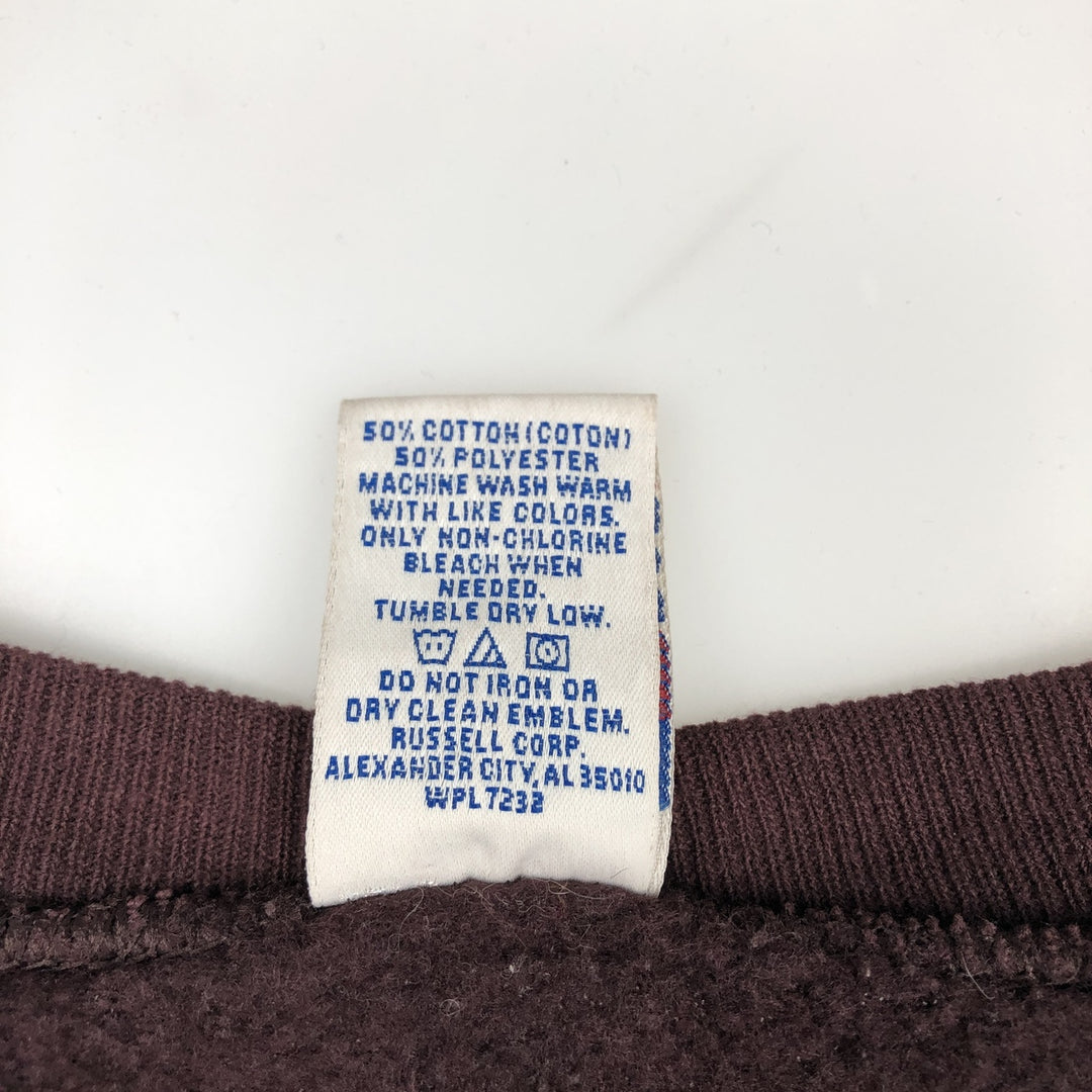 90'S Russell plain blank sweatshirt, sweatshirt, men's XXL size, vintage cotton red type reddish brown Vintage Second Hand
