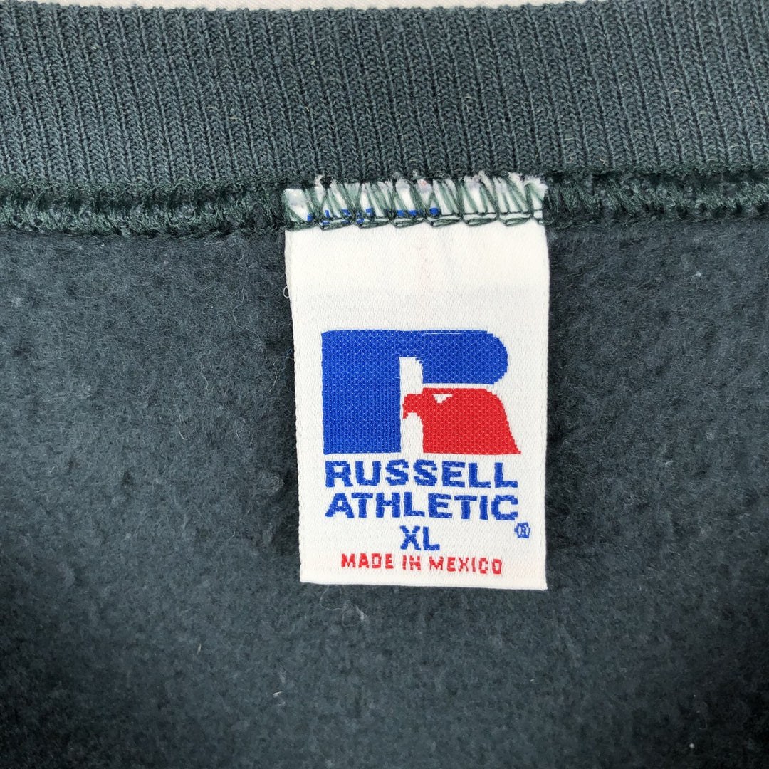 90'S Russell Athletic Plain Blank Sweatshirt, Men's Size XL (Equivalent), Vintage cotton Charcoal Vintage Second Hand