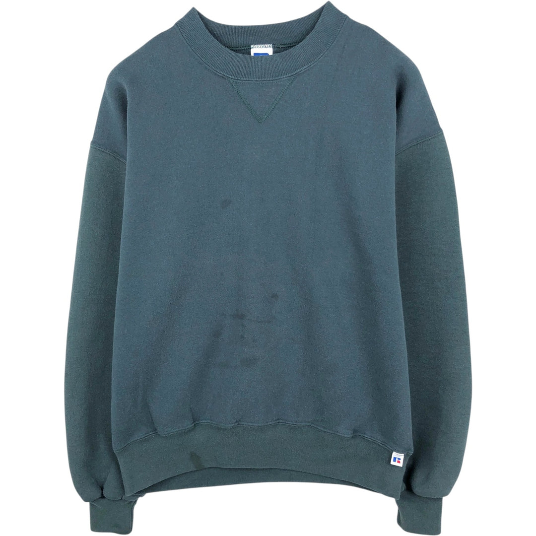 90'S Russell plain blank sweatshirt, sweatshirt, men's size L, vintage cotton Charcoal Vintage Second Hand