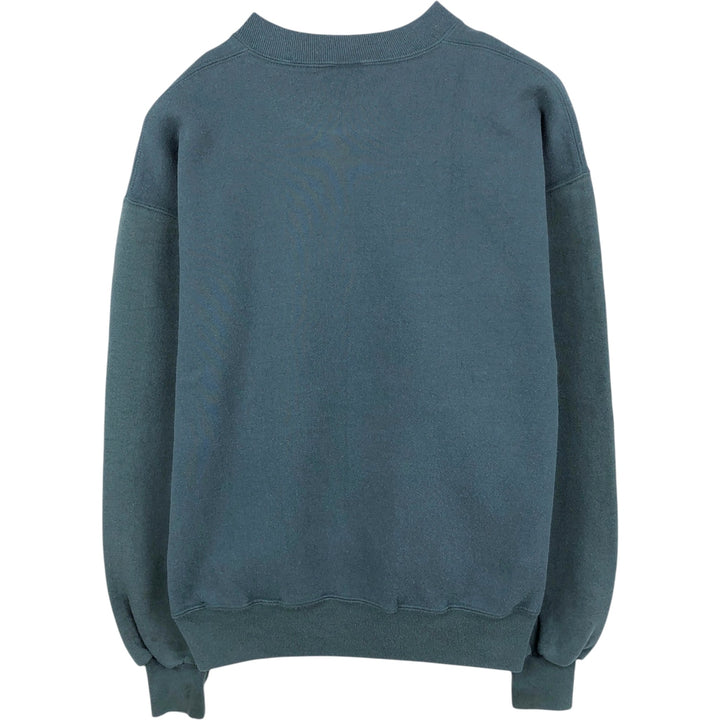 90'S Russell plain blank sweatshirt, sweatshirt, men's size L, vintage cotton Charcoal Vintage Second Hand