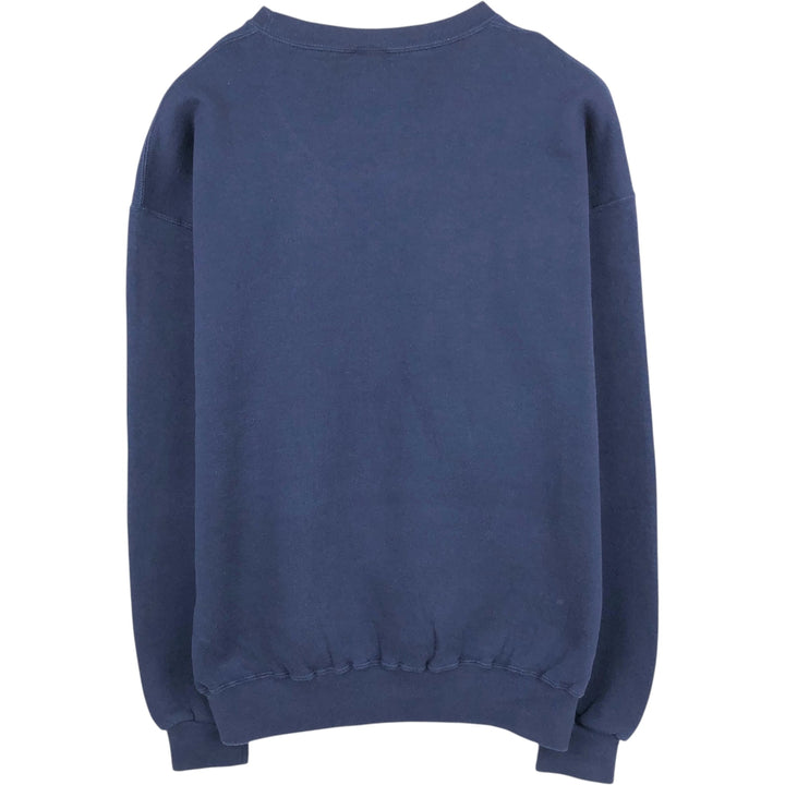 90'S Russell Athletic Plain Blank Sweatshirt, Men's Size XL (Equivalent), Vintage cotton navy blue type Vintage Second Hand