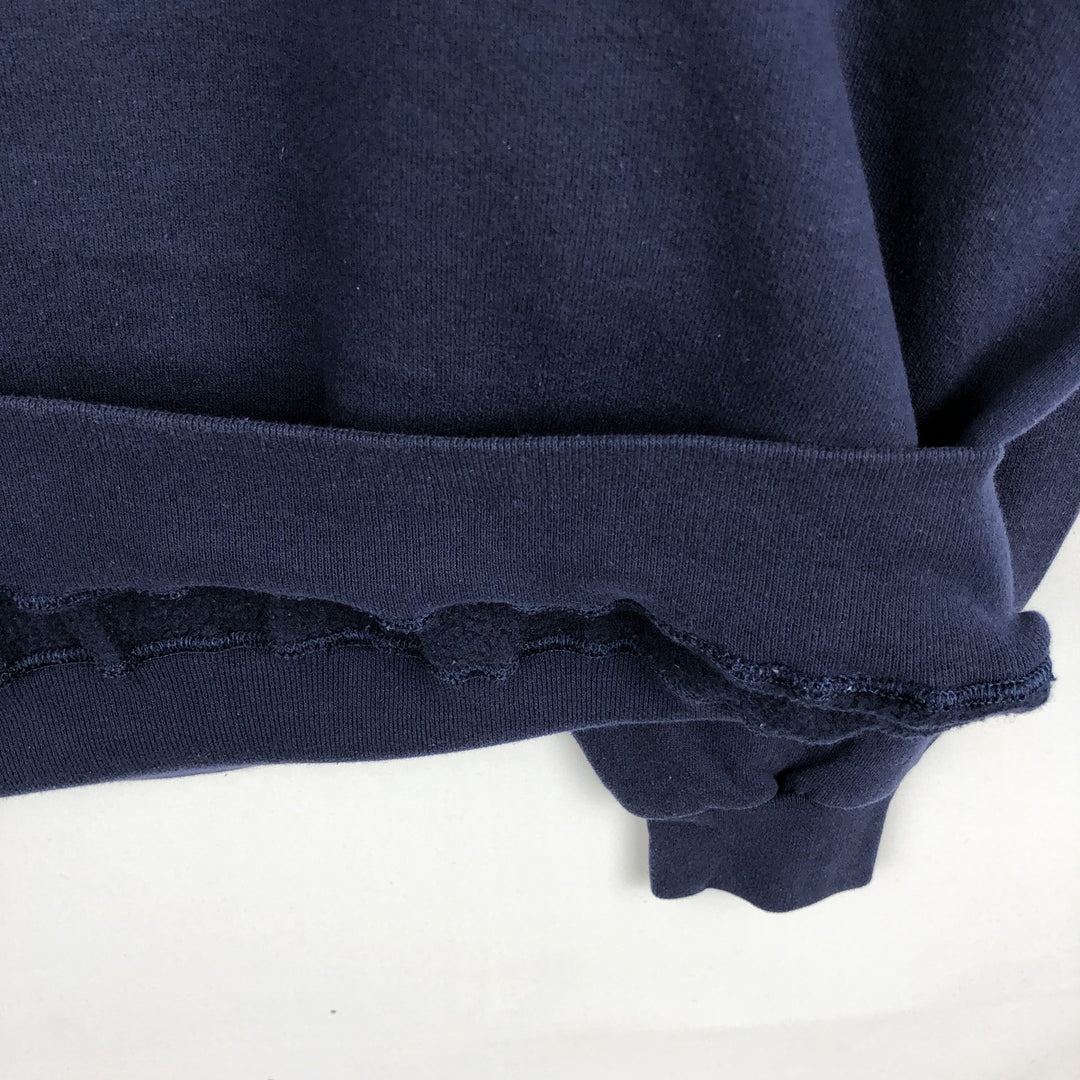 90'S Russell Athletic Plain Blank Sweatshirt, Men's Size XL (Equivalent), Vintage cotton navy blue type Vintage Second Hand