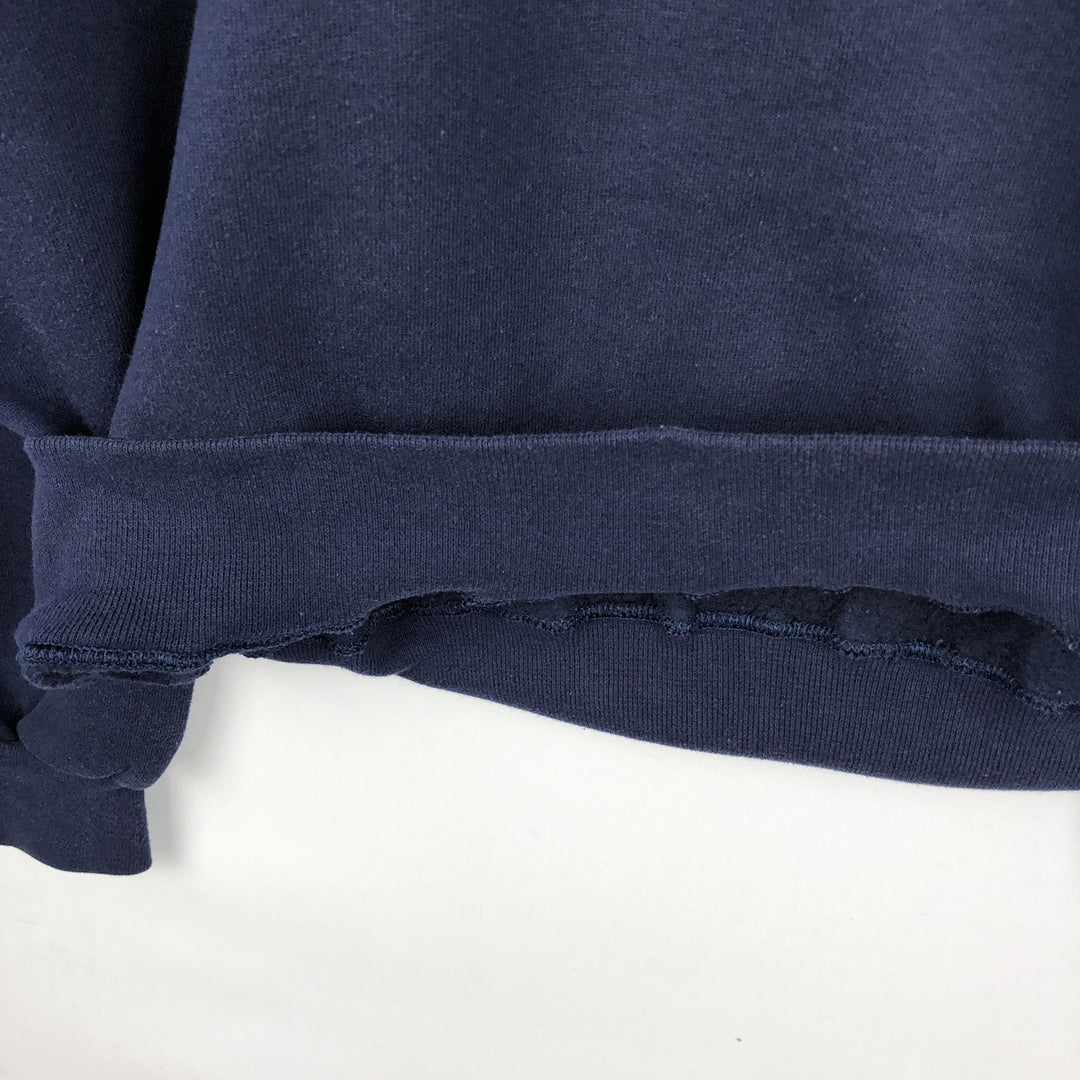 90'S Russell Athletic Plain Blank Sweatshirt, Men's Size XL (Equivalent), Vintage cotton navy blue type Vintage Second Hand