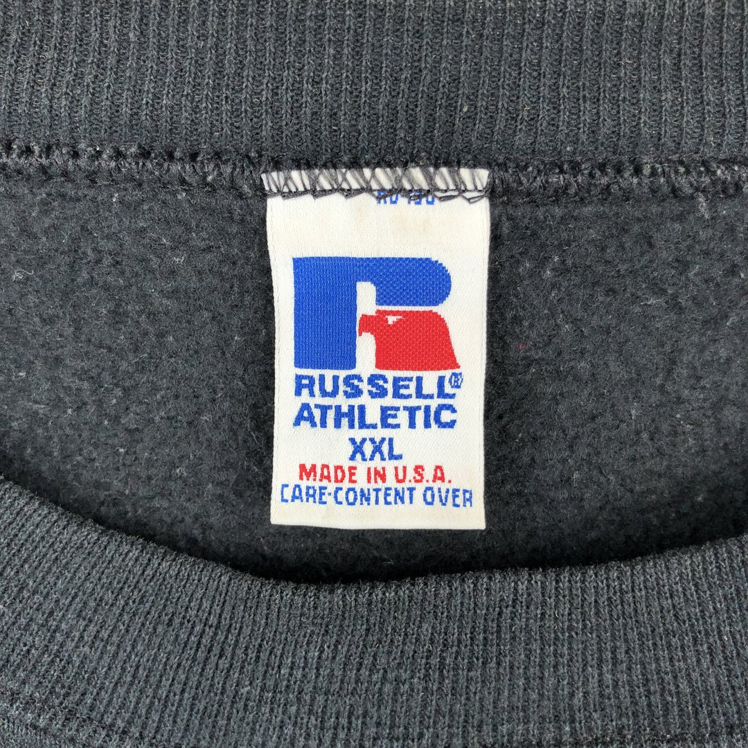 Vintage 90'S Russell ATHLETIC blank sweatshirt, made in the USA, men's size XXL. cotton black type Vintage Second Hand