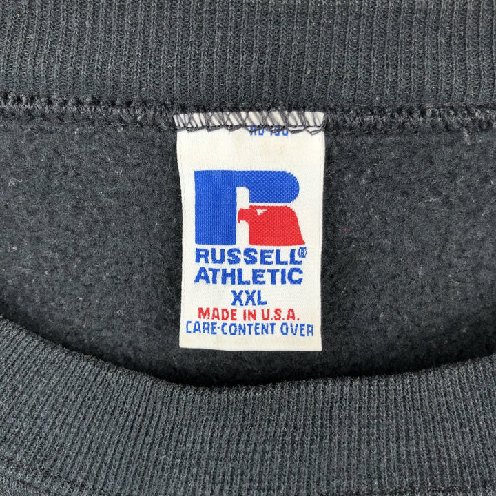 Vintage 90'S Russell ATHLETIC blank sweatshirt, made in the USA, men's size XXL. cotton black type Vintage Second Hand