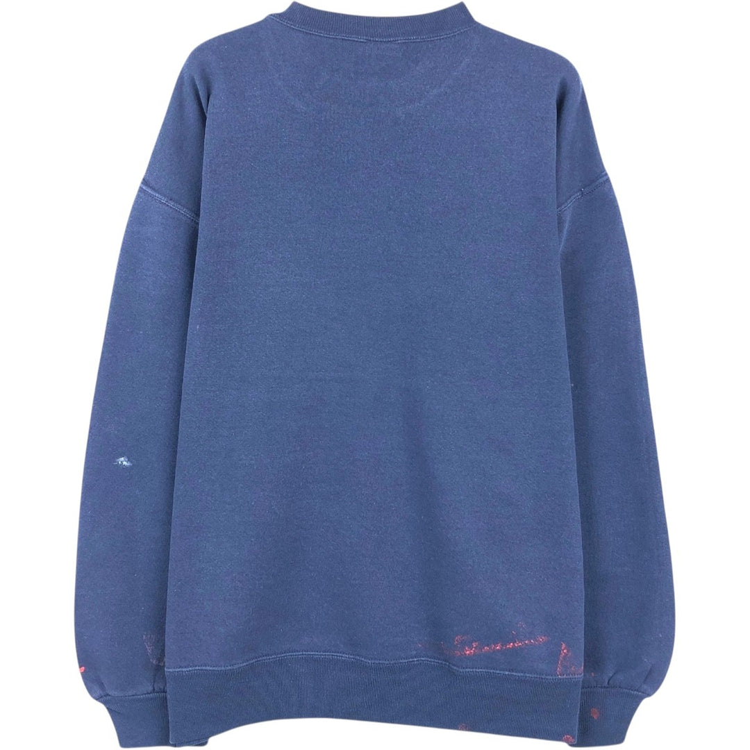 90'S Russell plain blank sweatshirt, sweatshirt, made in USA, men's size L, vintage cotton navy blue type Vintage Second Hand