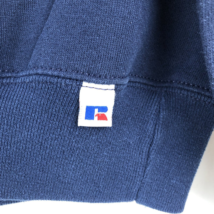 90'S Russell plain blank sweatshirt, sweatshirt, made in USA, men's XL size, vintage cotton navy blue type Vintage Second Hand