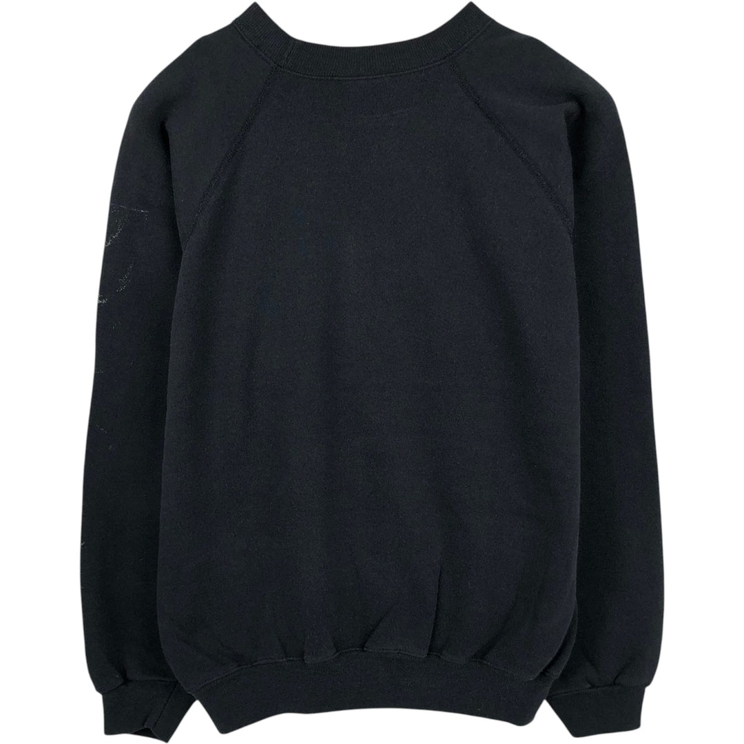 80'S Hanes Blue Tag Plain Blank Sweatshirt Trainer Made in USA Men's XL Vintage cotton black type Vintage Second Hand