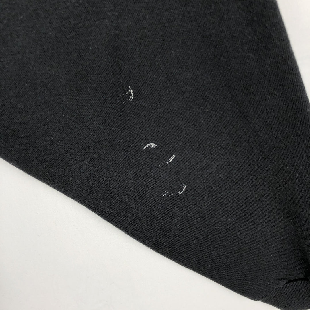 80'S Hanes Blue Tag Plain Blank Sweatshirt Trainer Made in USA Men's XL Vintage cotton black type Vintage Second Hand