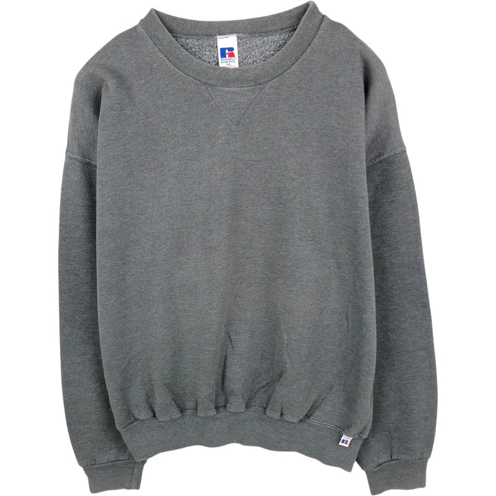 90'S Russell Athletic Plain Blank Sweatshirt, Men's XXL equivalent, Vintage cotton Charcoal Vintage Second Hand