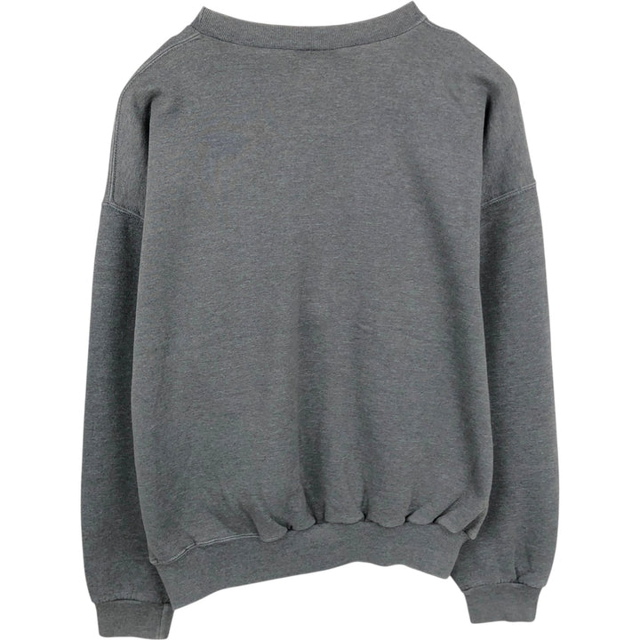 90'S Russell Athletic Plain Blank Sweatshirt, Men's XXL equivalent, Vintage cotton Charcoal Vintage Second Hand