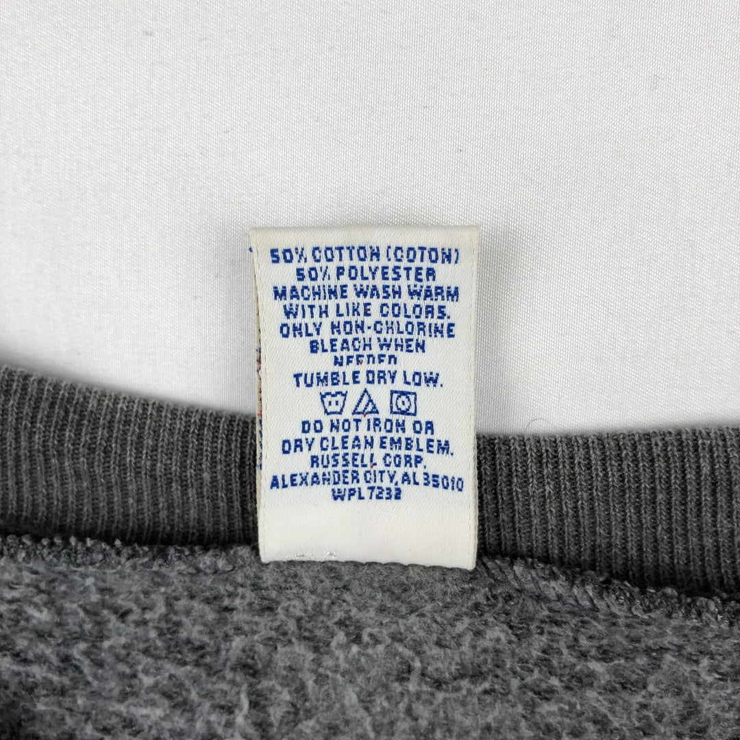 90'S Russell Athletic Plain Blank Sweatshirt, Men's XXL equivalent, Vintage cotton Charcoal Vintage Second Hand