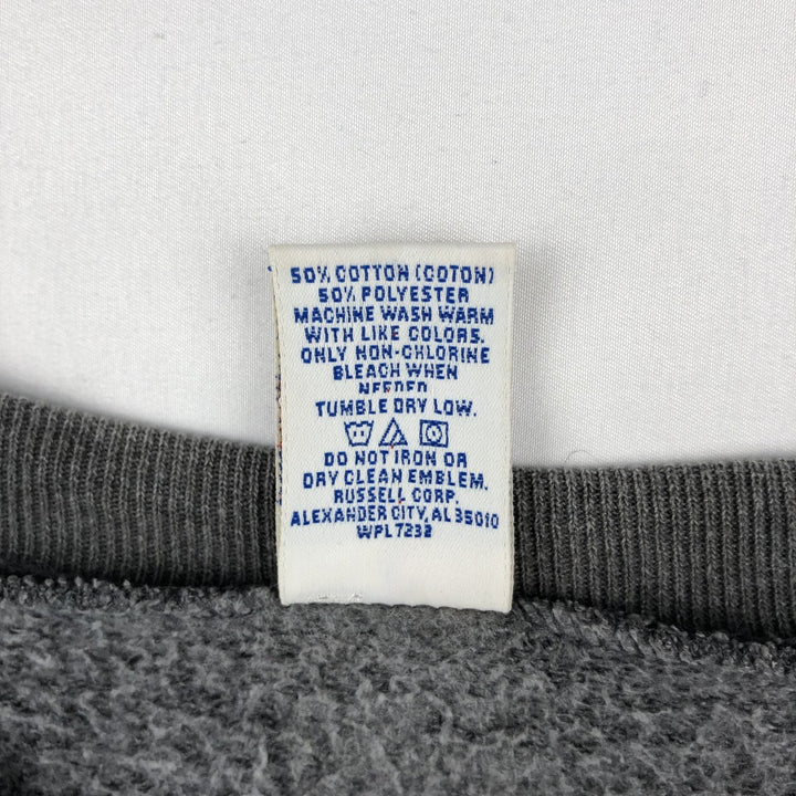 90'S Russell Athletic Plain Blank Sweatshirt, Men's XXL equivalent, Vintage cotton Charcoal Vintage Second Hand