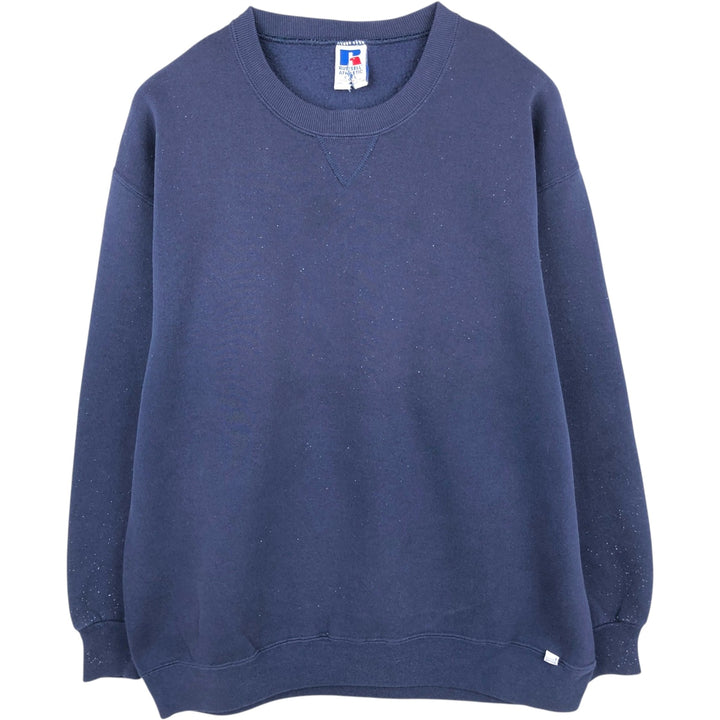 90'S Russell plain blank sweatshirt, sweatshirt, made in USA, men's XXL, vintage cotton navy blue type Vintage Second Hand