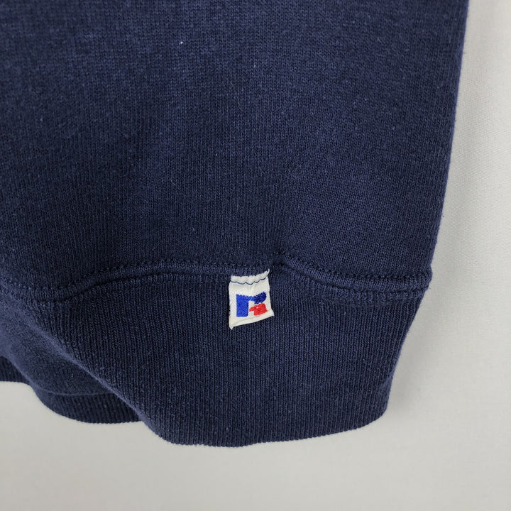90'S Russell plain blank sweatshirt, sweatshirt, made in USA, men's XXL, vintage cotton navy blue type Vintage Second Hand