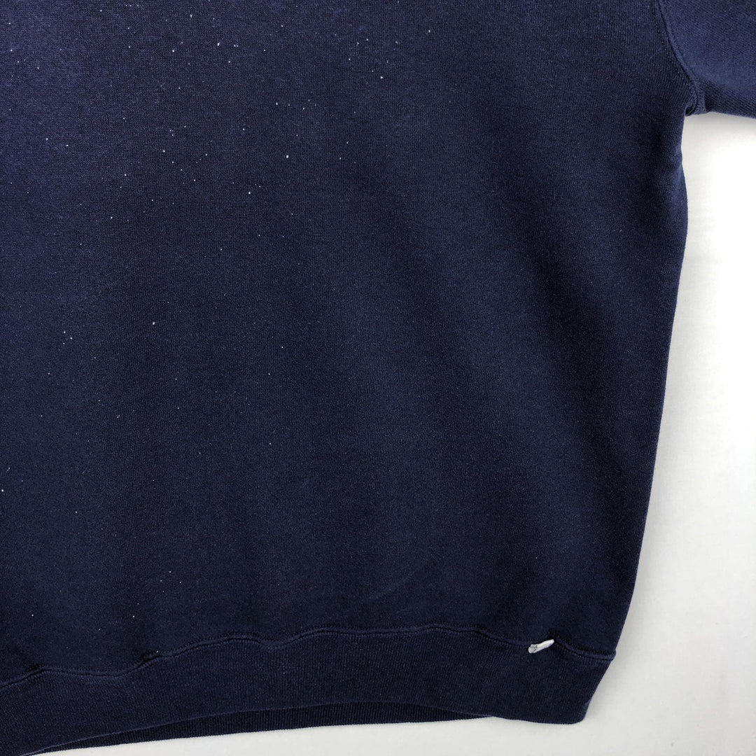 90'S Russell plain blank sweatshirt, sweatshirt, made in USA, men's XXL, vintage cotton navy blue type Vintage Second Hand