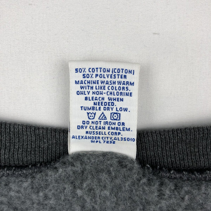 90'S Russell Athletic Plain Blank Sweatshirt, Men's Size XL (Equivalent), Vintage cotton Charcoal Vintage Second Hand