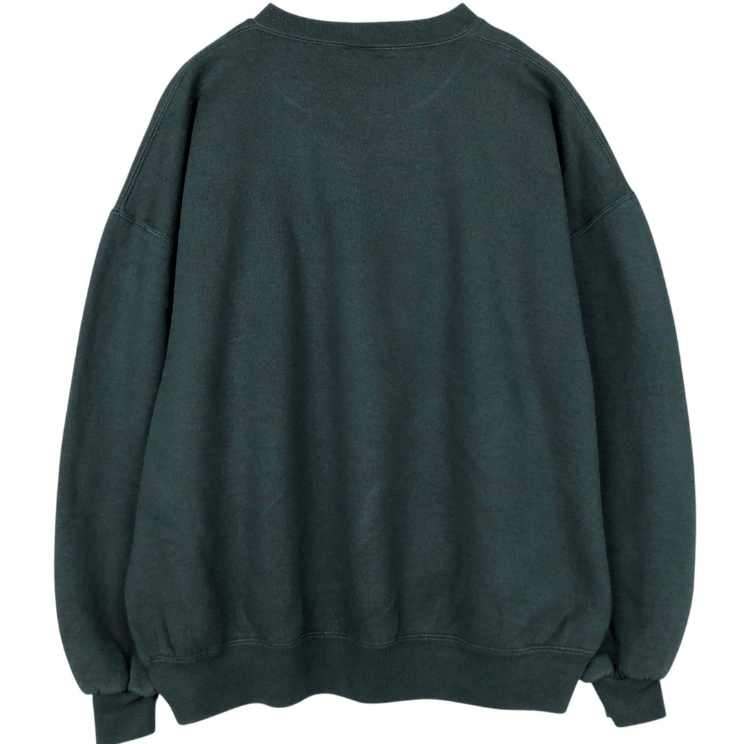 90'S Russell plain blank sweatshirt, sweatshirt, made in USA, men's XXL, vintage cotton Green type dark green Vintage Second Hand