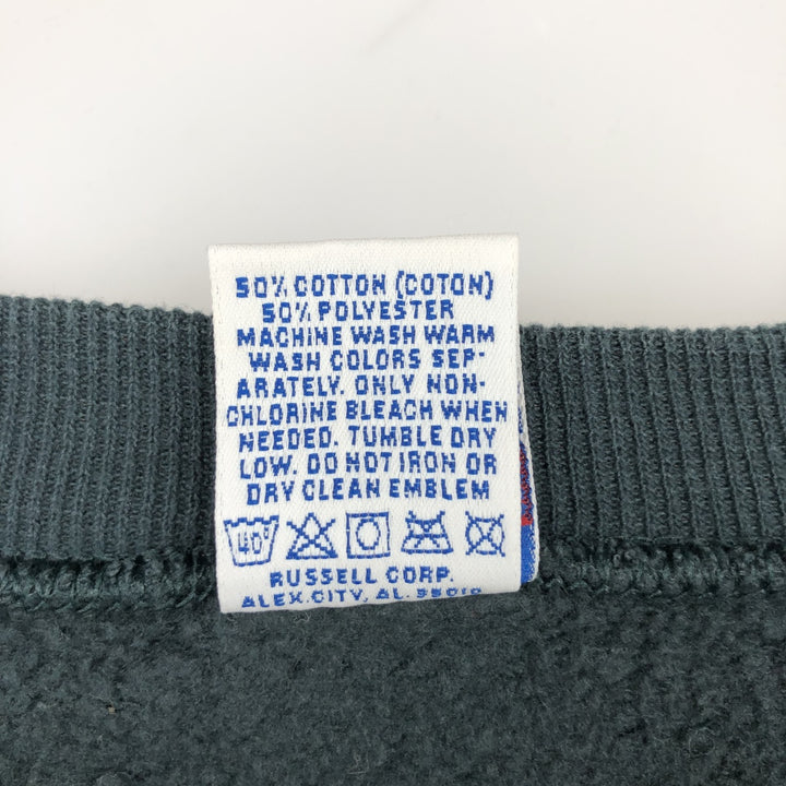 90'S Russell plain blank sweatshirt, sweatshirt, made in USA, men's XXL, vintage cotton Green type dark green Vintage Second Hand