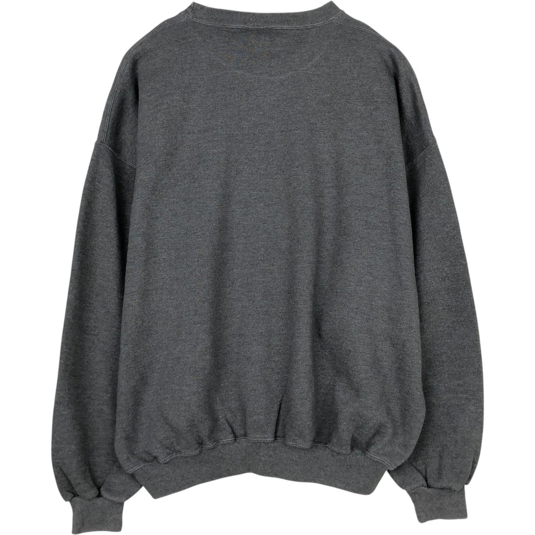90'S Russell plain blank sweatshirt, sweatshirt, men's XXL size, vintage cotton Charcoal Vintage Second Hand
