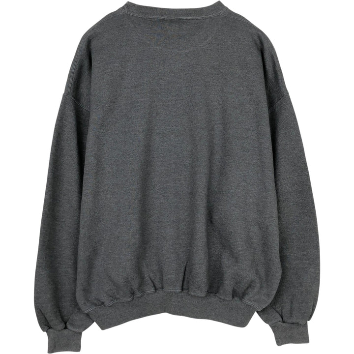 90'S Russell plain blank sweatshirt, sweatshirt, men's XXL size, vintage cotton Charcoal Vintage Second Hand