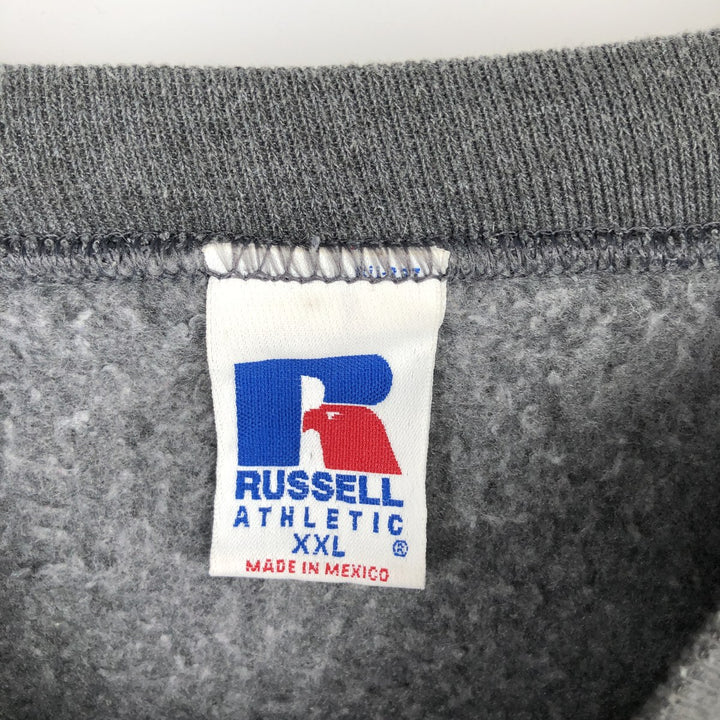90'S Russell plain blank sweatshirt, sweatshirt, men's XXL size, vintage cotton Charcoal Vintage Second Hand