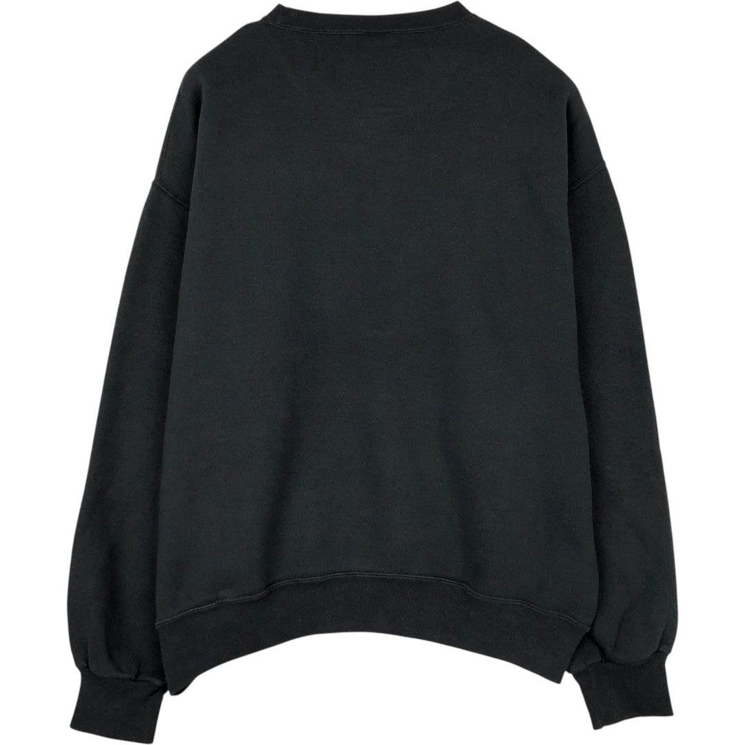 90'S Russell plain blank sweatshirt, sweatshirt, men's XL size, vintage cotton black type Vintage Second Hand