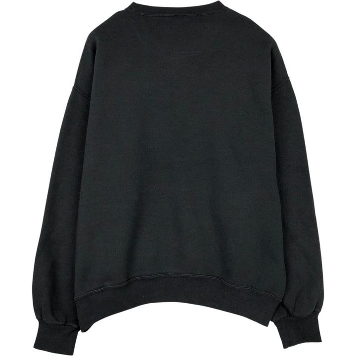 90'S Russell plain blank sweatshirt, sweatshirt, men's XL size, vintage cotton black type Vintage Second Hand