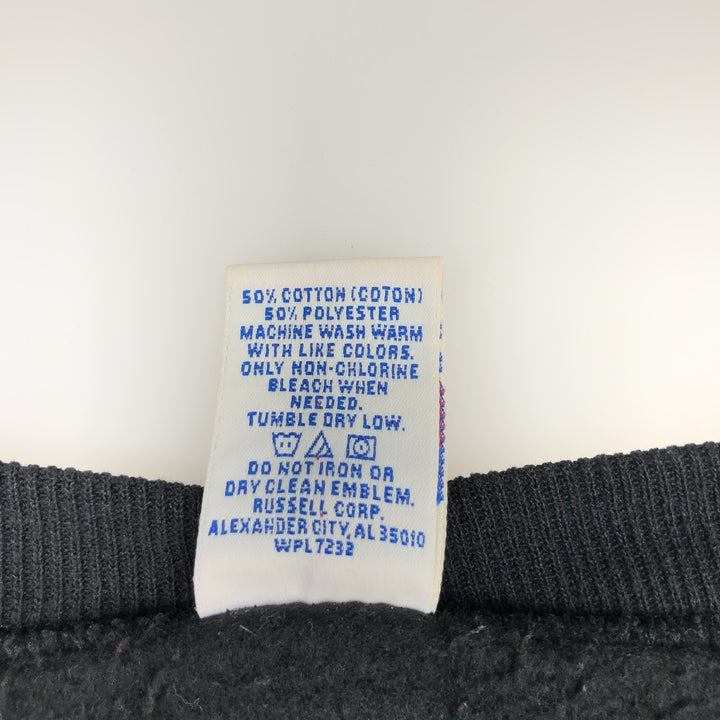 90'S Russell plain blank sweatshirt, sweatshirt, men's XL size, vintage cotton black type Vintage Second Hand