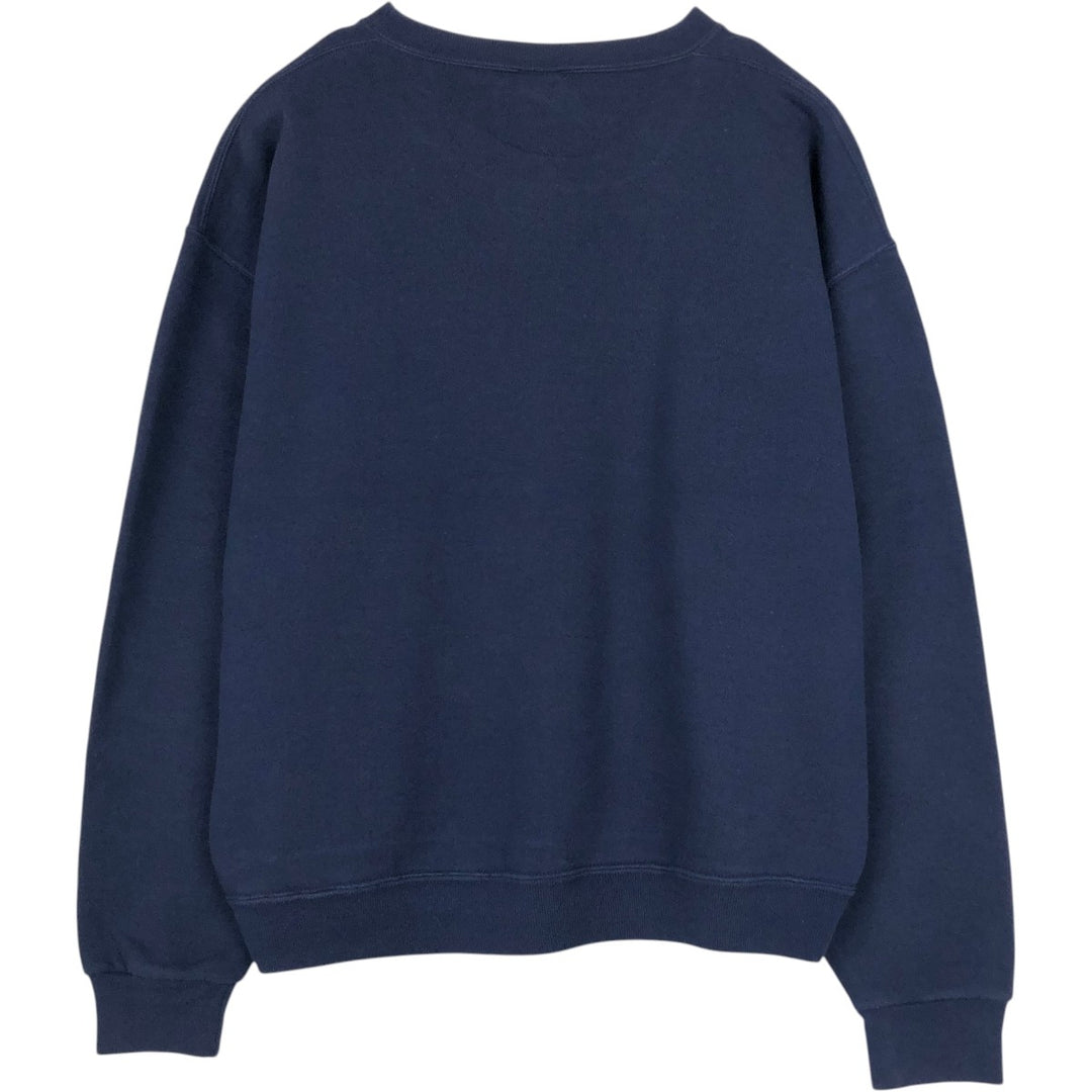 90'S Russell plain blank sweatshirt, sweatshirt, men's size L, vintage cotton navy blue type Vintage Second Hand