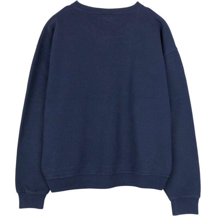 90'S Russell plain blank sweatshirt, sweatshirt, men's size L, vintage cotton navy blue type Vintage Second Hand