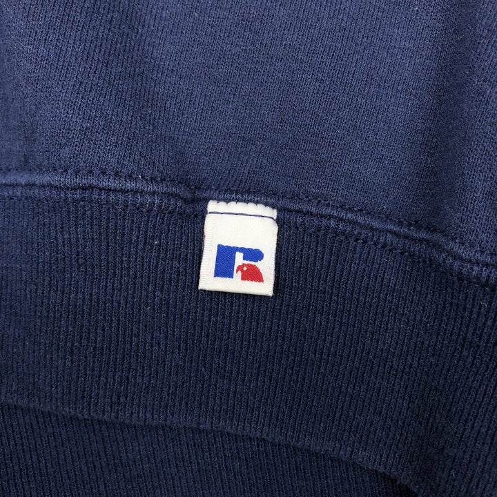 90'S Russell plain blank sweatshirt, sweatshirt, men's size L, vintage cotton navy blue type Vintage Second Hand