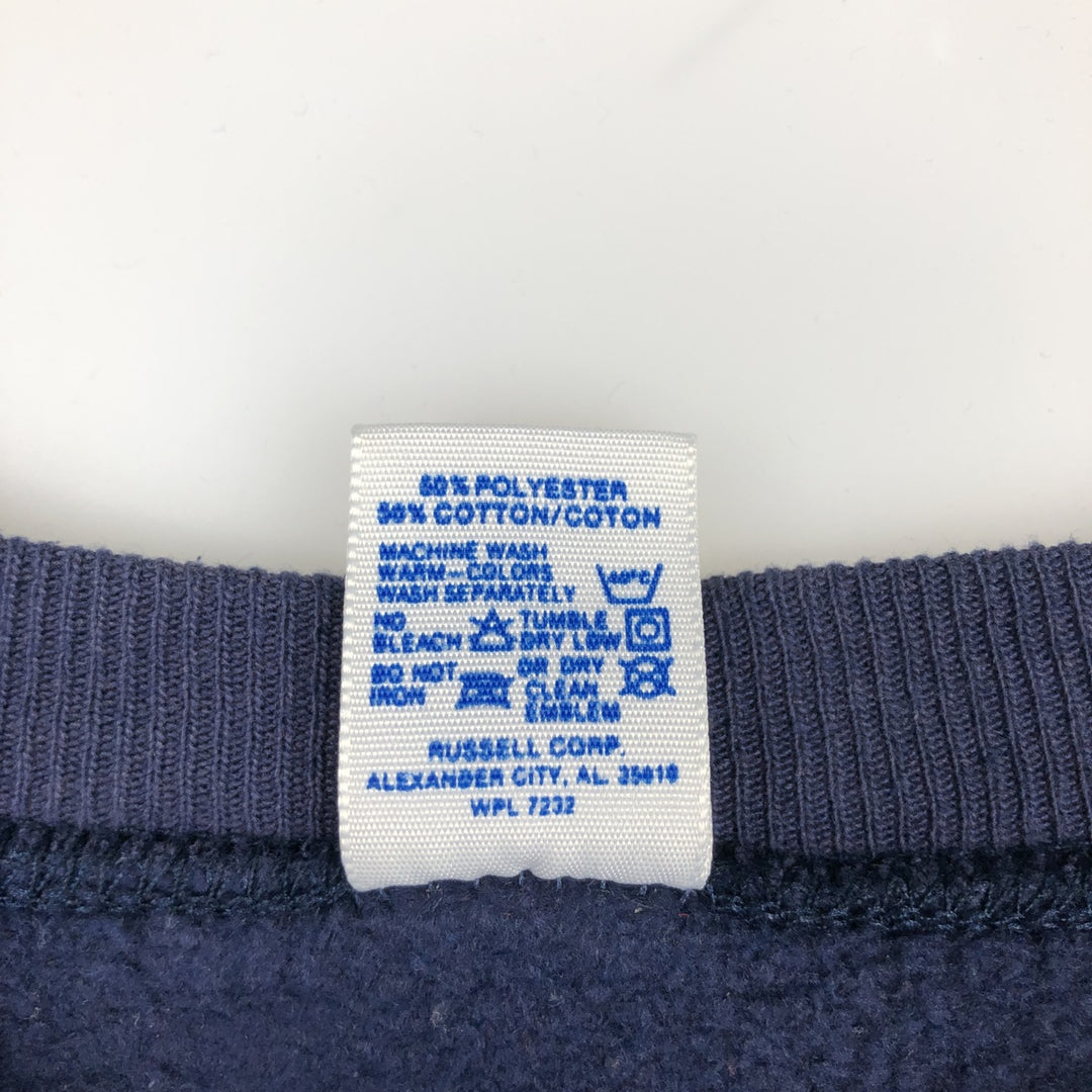 90'S Russell plain blank sweatshirt, sweatshirt, made in USA, men's XXL, vintage cotton navy blue type Vintage Second Hand