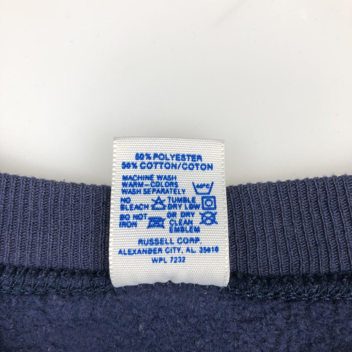 90'S Russell plain blank sweatshirt, sweatshirt, made in USA, men's XXL, vintage cotton navy blue type Vintage Second Hand