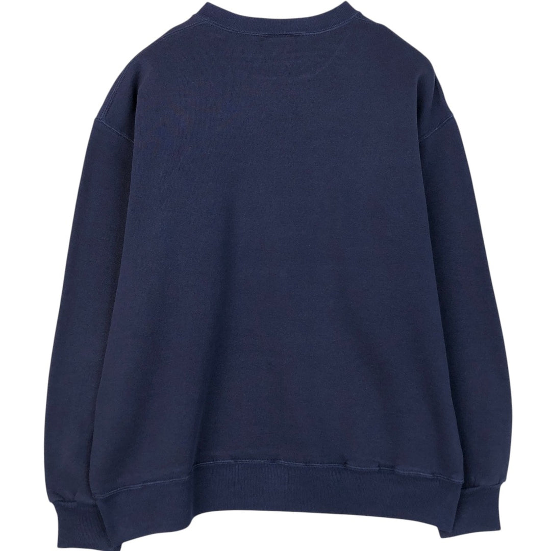 90'S Russell plain blank sweatshirt, sweatshirt, made in USA, men's XL size, vintage cotton navy blue type Vintage Second Hand