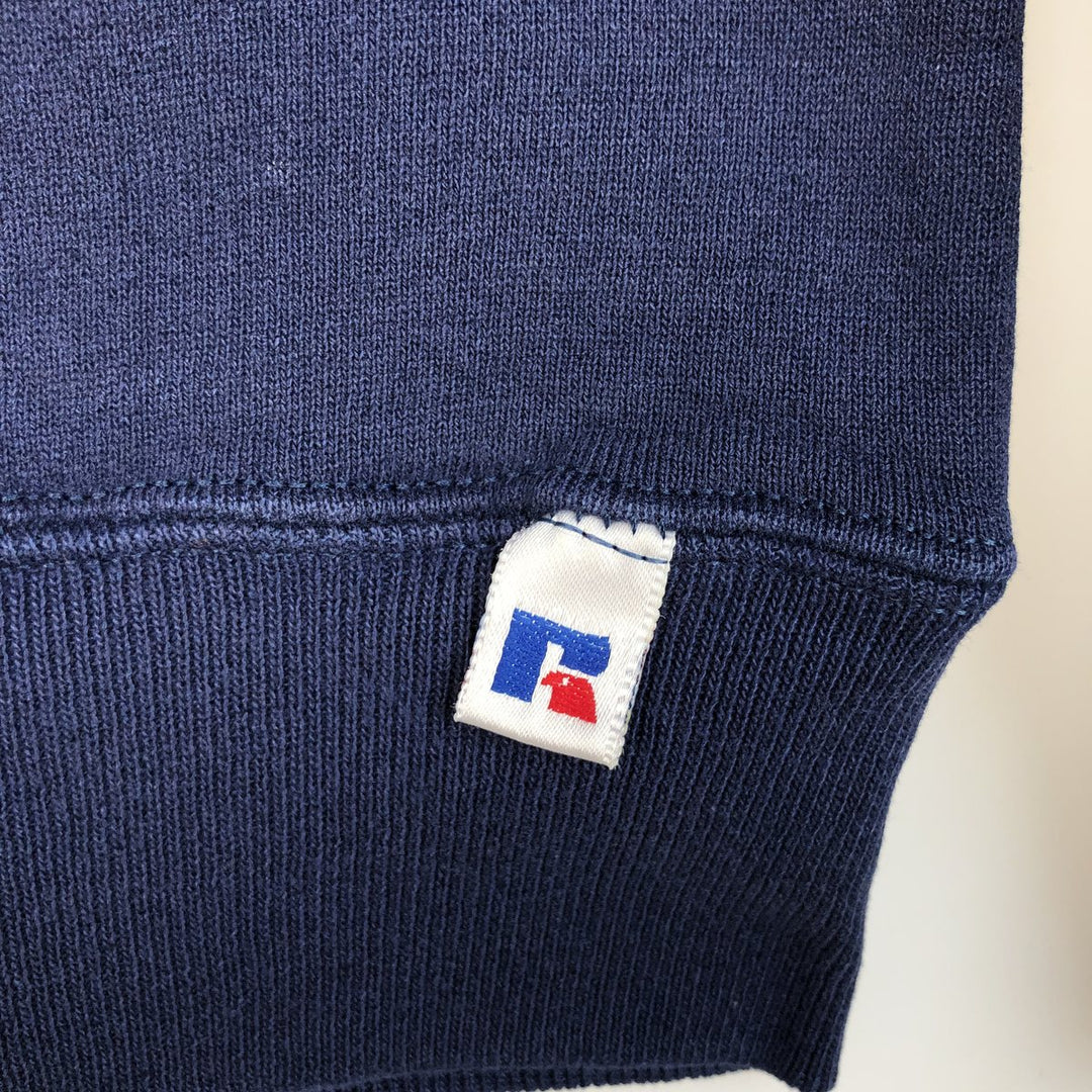 90'S Russell plain blank sweatshirt, sweatshirt, made in USA, men's XL size, vintage cotton navy blue type Vintage Second Hand