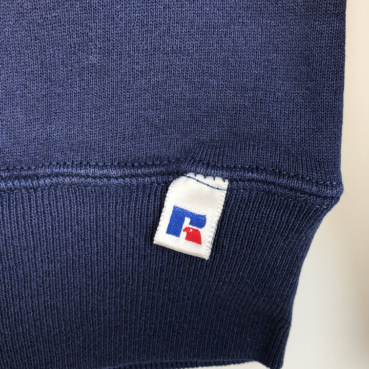 90'S Russell plain blank sweatshirt, sweatshirt, made in USA, men's XL size, vintage cotton navy blue type Vintage Second Hand